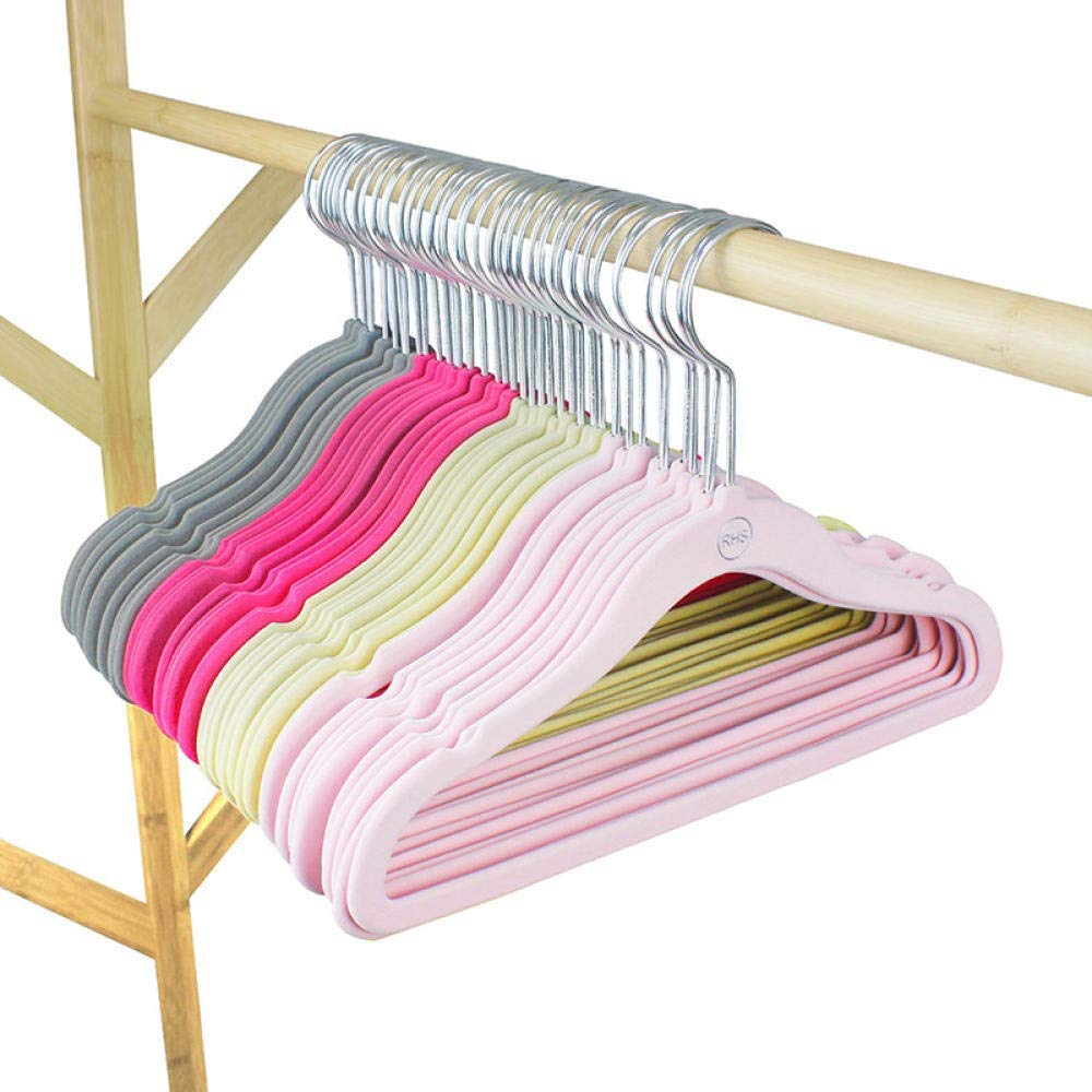 Perchas de Flocado Antideslizantes para Ropa Infantil, 10 Unidades por Lote, 30 cm, para Guardar Ropa de bebé, Color Aleatorio.