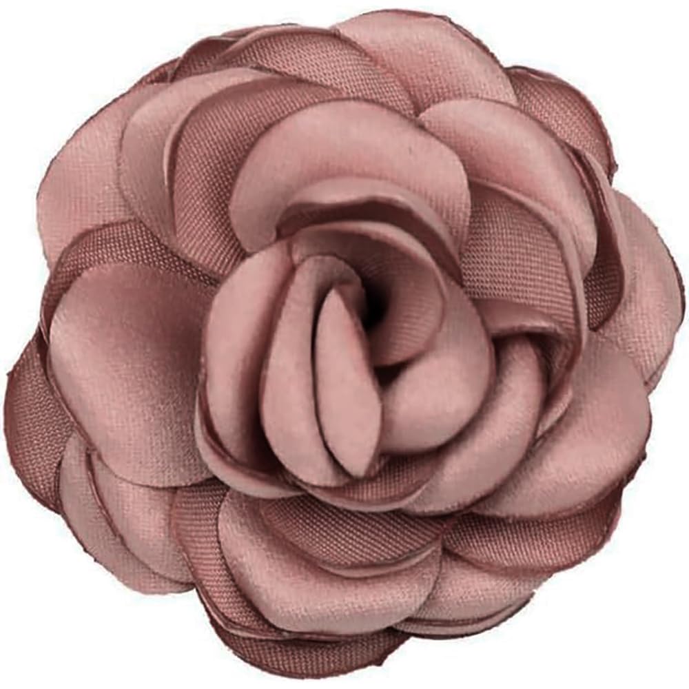 Wambere Pack of 10 Diameter 5 cm Satin Camellia Flower Head with Burnt Edge Flower Heads Rose Heads Artificial Flowers Roses Suitable for DIY Headwear Shoe Hat Decorations