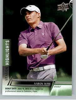 2024 Upper Deck Golf #60 Aaron Wise RC Rookie Card Official Golf Trading Card in Raw (NM or Better) Condition