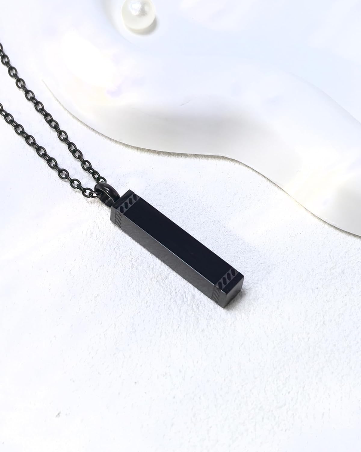 Tree of Life Urn Necklace for Ashes Cylinder Bar Cremation Jewelry Urn Pendant Memorial Necklace Keepsake Jewelry for Women Men - Forever in my heart - Image 4