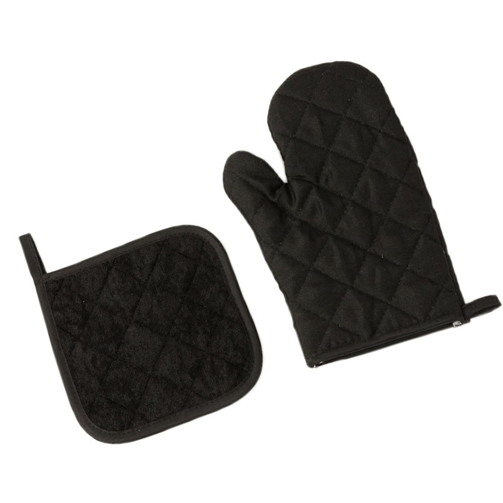 MALSSE Oven Gloves and Hot Pad Holder Trivet Mat Nonslip Kitchen Mitts for Grilling Baking Microwave Use Microwave Safe Pots Holder Set