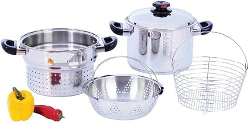 Steam Control - Juego de ollas de acero inoxidable quirúrgico de 8 cuartos