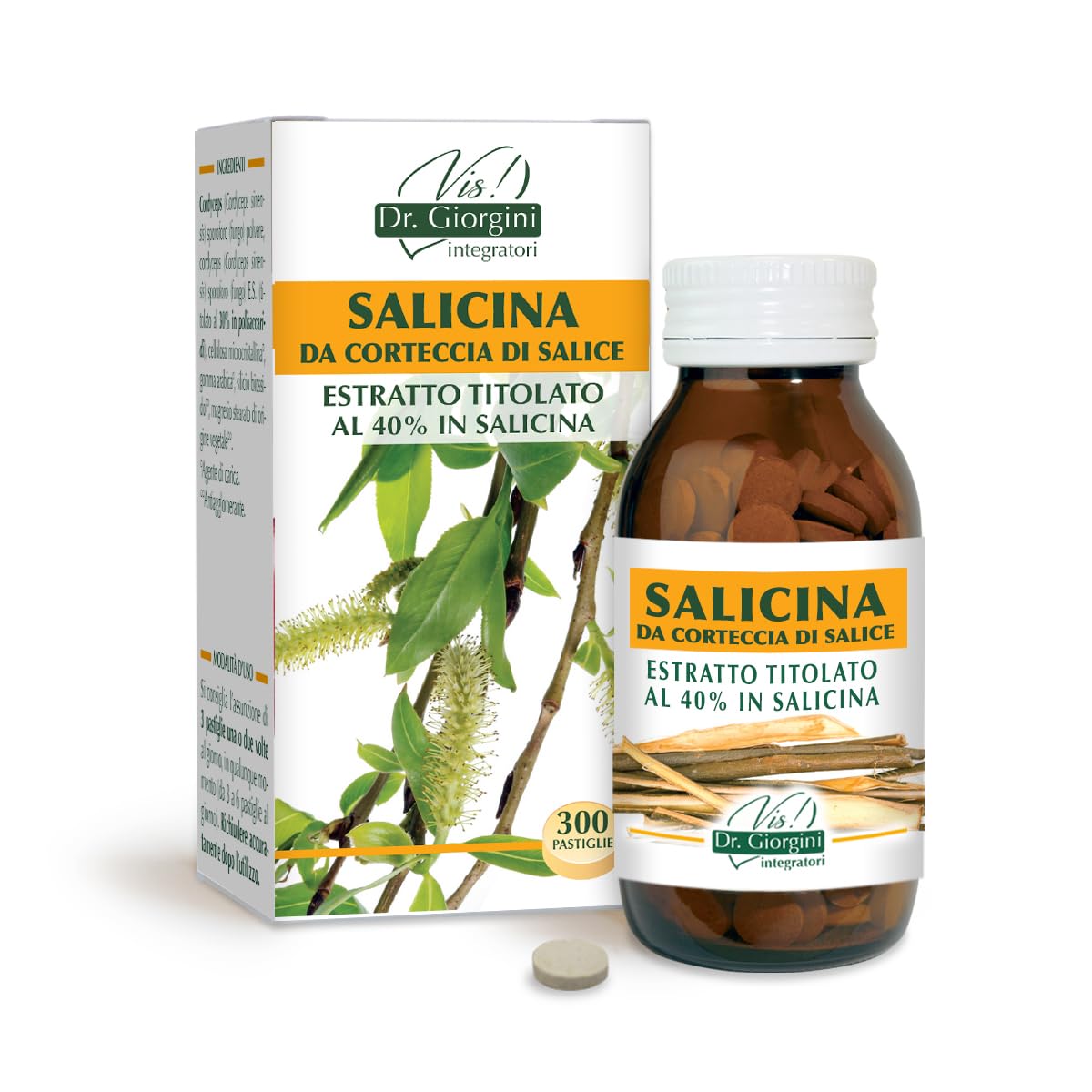 SALICINA da SALICE Corteccia Estratto titolato pastiglie - 90 g