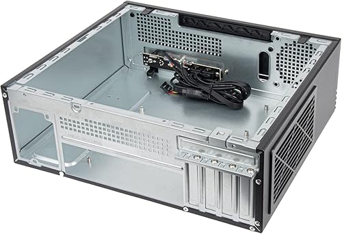 Miniatura 5 de SilverStone Technology Milo 11 Slim & Compact Micro-ATX enclousre para oficina o cine en casa, requiere TFX PSU (se vende por separado), SST-ML11B