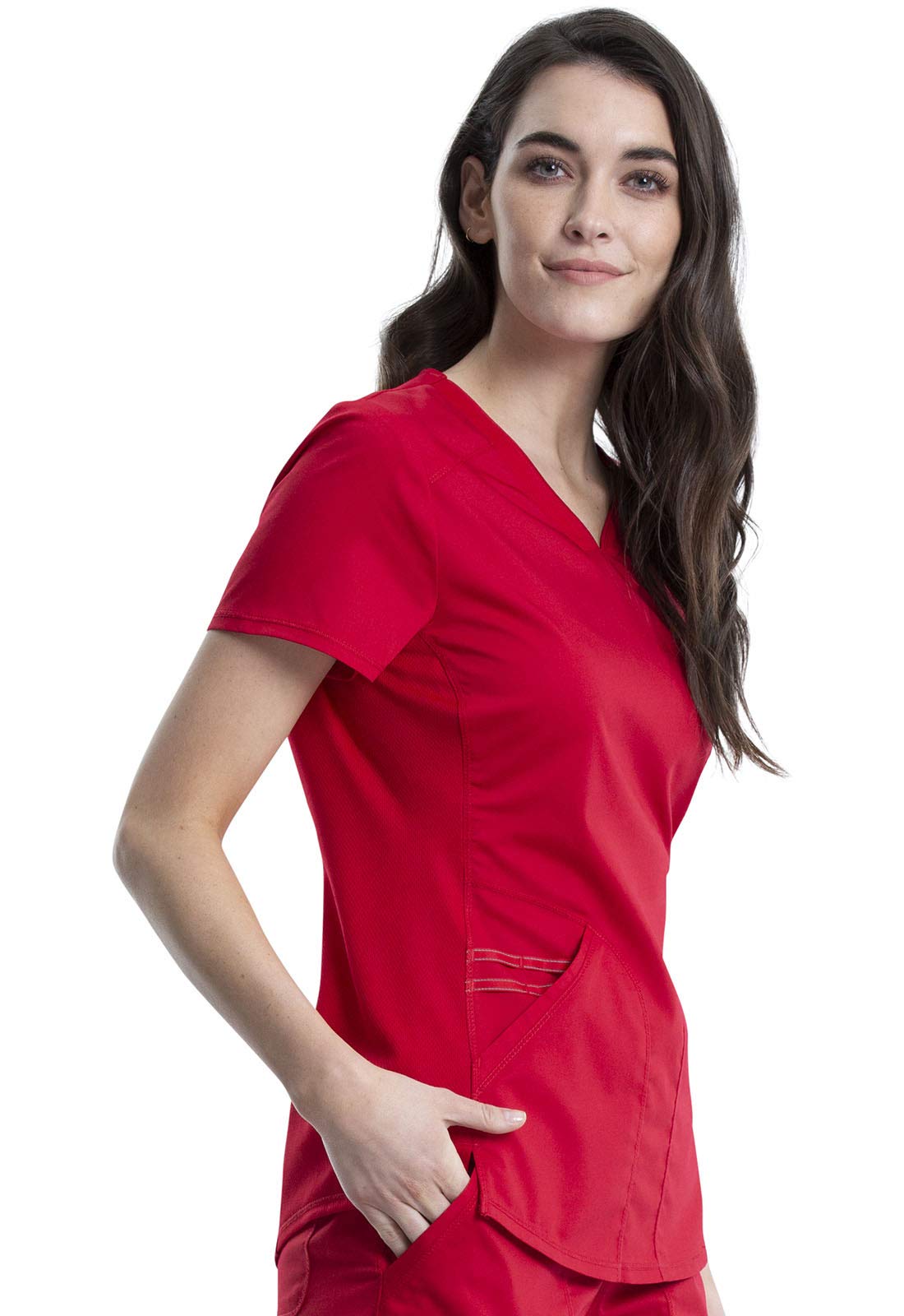 Cherokee Conjunto de ropa quirúrgica para mujer con cuello en V y pantalón
