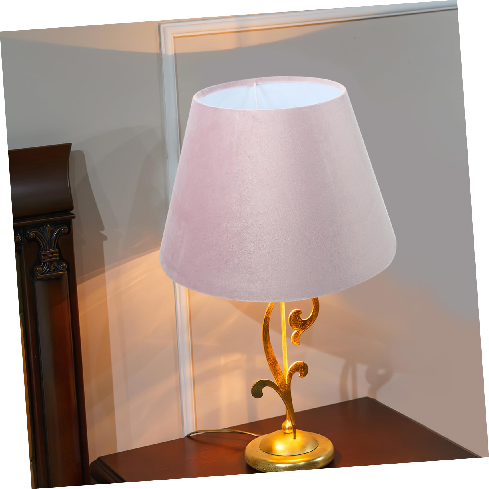 SHINEOFI Pantalla de franela Lino lámpara de escritorio Estudiar muro pantallas lamparas salon tapa de la lámpara pantalla de tela tonos de paño