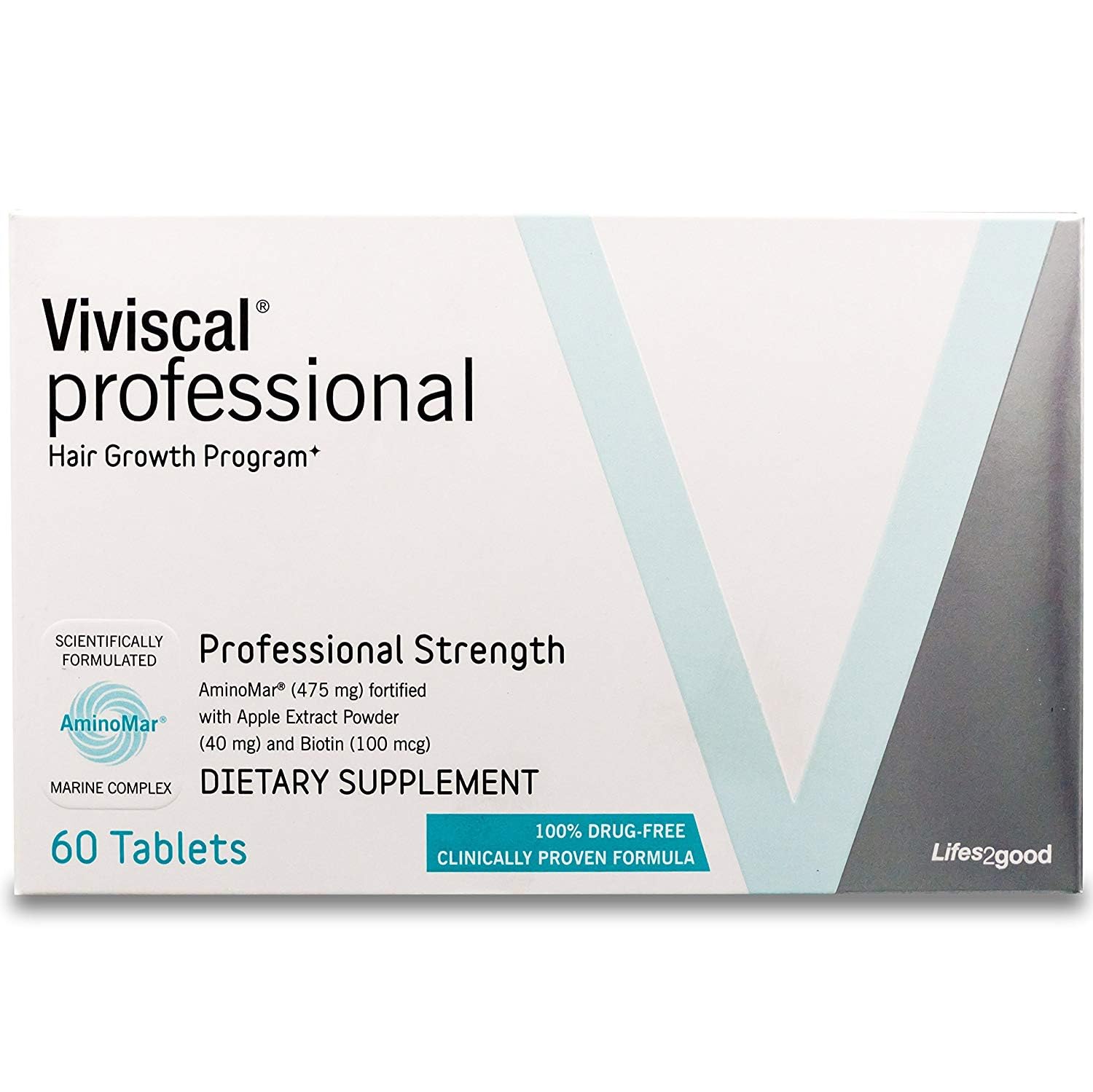 Viviscal - Professional Strength Hair Growth Supplements - 60 tablets - 1 month supply (Packaging May Vary)