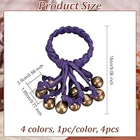 Vista 48 de OLYCRAFT 3 Pcs Witch Bells & Keychain Hangers - Moon Key Wiccan Bells Decor with Wood Beads Wind Chimes for Home Decor - 11.8 Inch