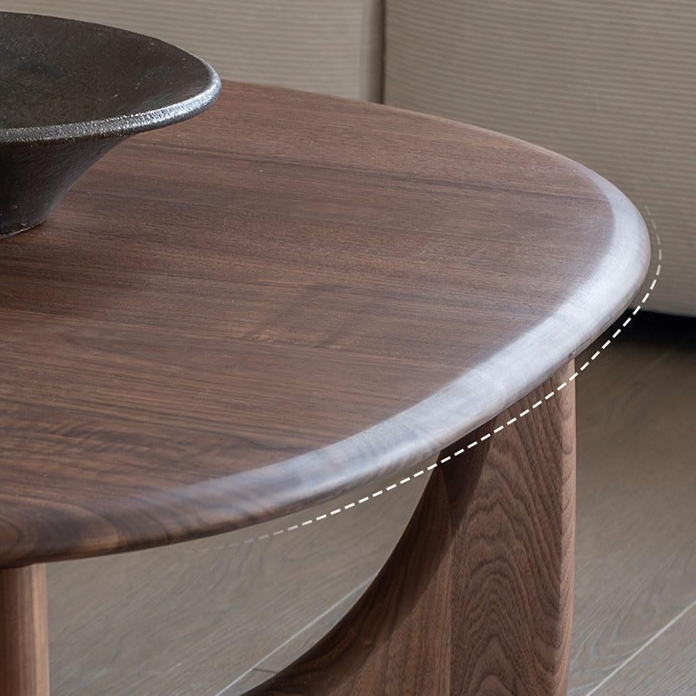 Stolik nocny Drewniany stolik kawowy z połowy wieku, organiczny design w kształcie krzywej, centrum salonu Stolik nocny(Mały)