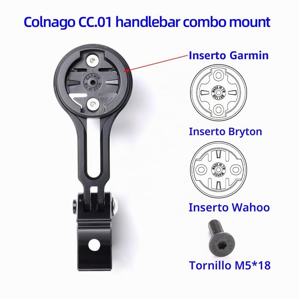 Cestbon Manillar Delantero para Manillar de Bicicleta GM Edge Wahoo Elemnt Bryton Rider Stages Dash Hammerhead Camable con Col Nago C68 V4RS CC.01 Manillar Integrado