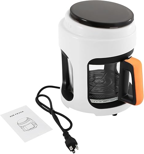 Miniatura 9 de PERFERATE Freidora de aire de vidrio de 4.23 cuartos de galón, freidora de aire de 1000 W con tazón visible de 360  Modos de cocción preestablecidos