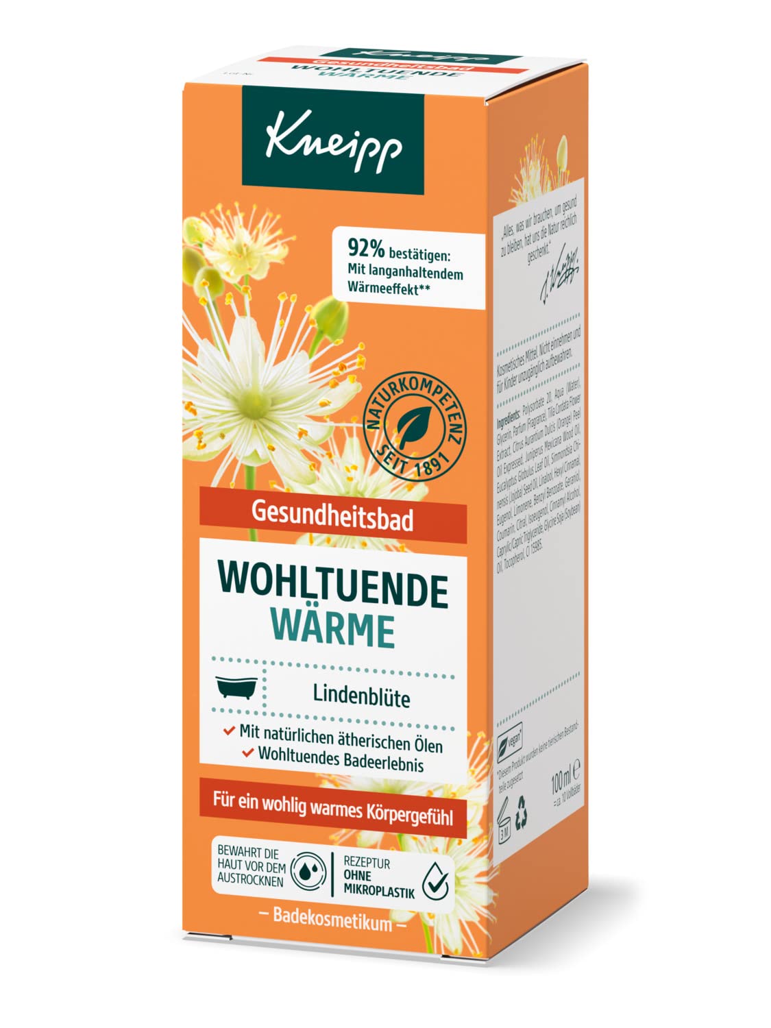 Kneipp Kojące Ciepło Olejek do Kąpieli, 100 ml
