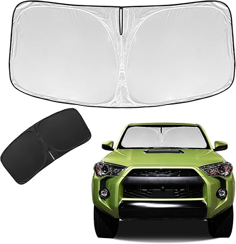 Miniatura 1 de Parasol para parabrisas para Toyota 4Runner 2010-2023  Parasol de doble capa para ventana frontal 4Runner de ajuste personalizado  Parasol retráctil