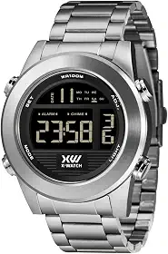Relógio X-Watch Masculino Ref: Xmssd003 P2sx Digital Aço Prateado