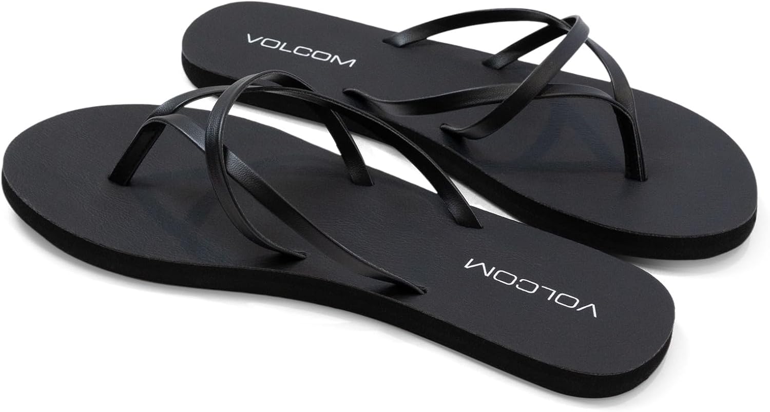 Volcom Women's All Day Long Flip Flop Sandals – Comfortable Thong Sandals for Travel & Beach Wear