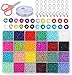 Tenwind 2mm Cuentas de Colores,24000 Piezas Mini Cuentas de Vidrio para los niños,Con Cuerda de Cristal para Pulseras DIY Manualidades (24 Colores)