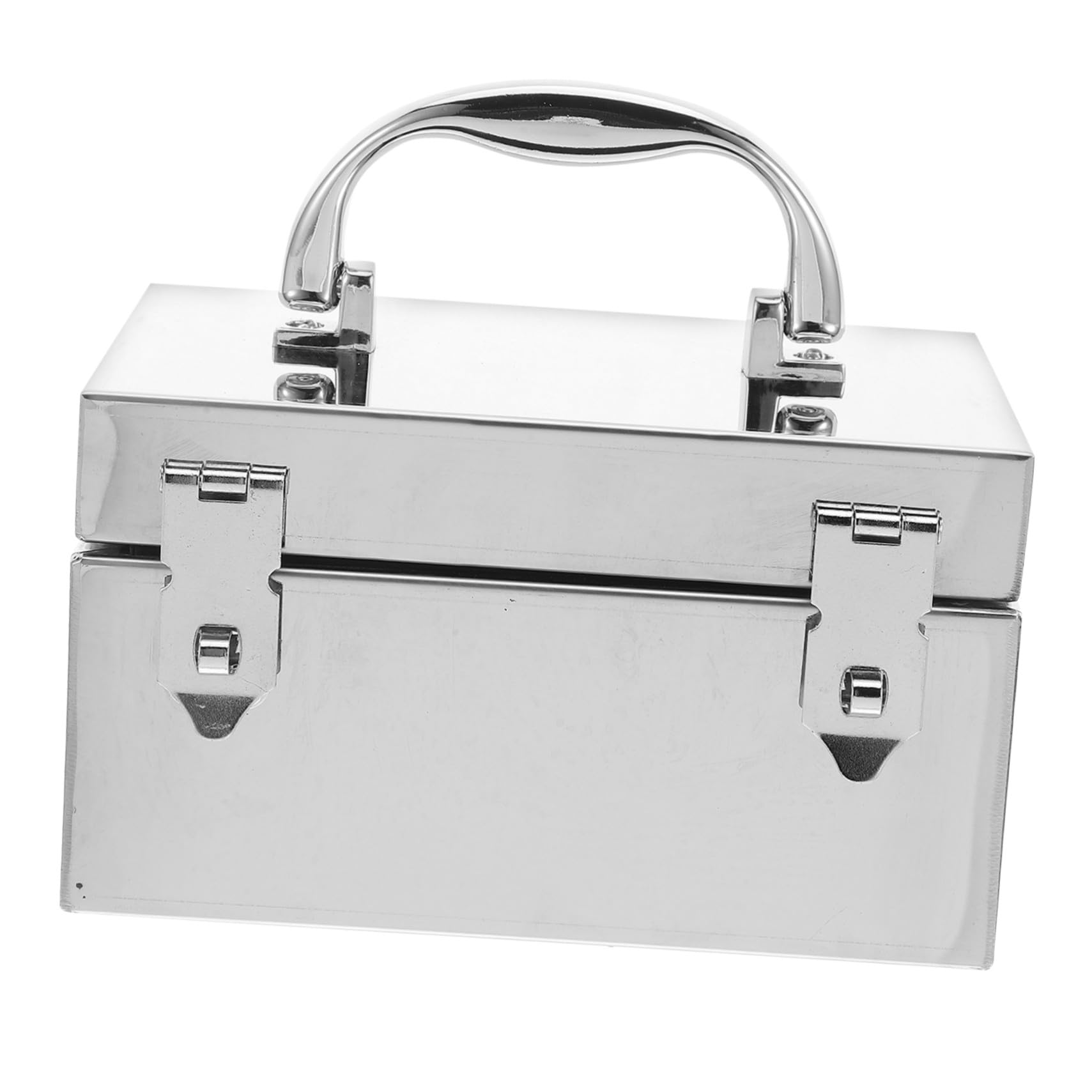 NUOBESTY Cassetta in Acciaio Inossidabile per Registratore di Cassa Cassetta di Sicurezza Portatile in Metallo Maniglia per Denaro Gioielli e Utensili