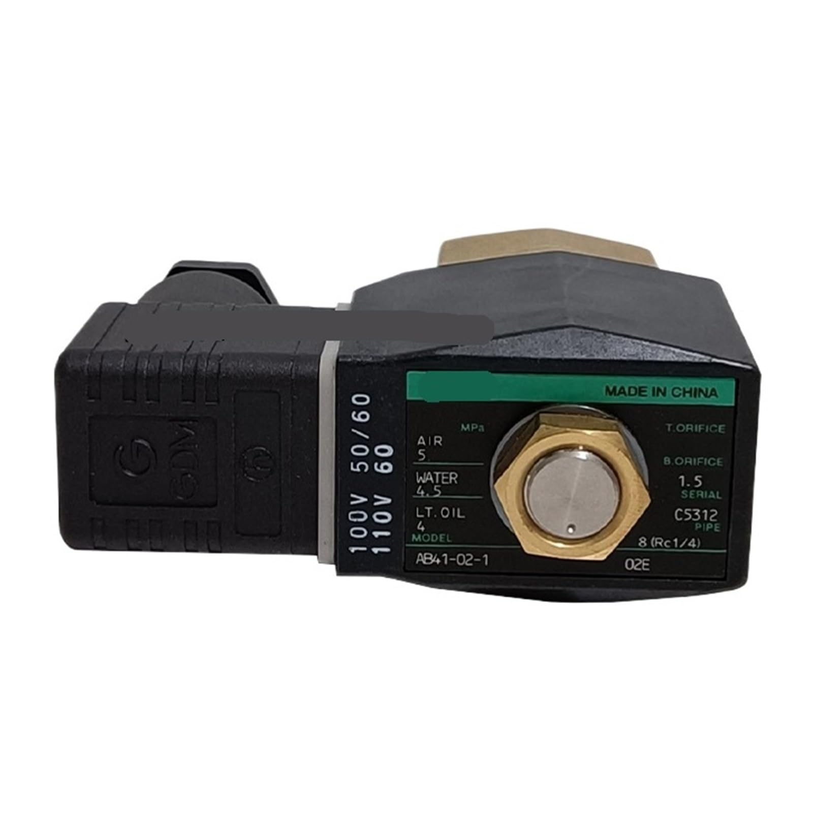 CXDFRSER AB41-04-8 AB41-04-8-02E AB41-4G-8-02E AB41-02-1-02E AC110V AC220V Solenoid Valve(AB41-02-1-02E-AC110V)