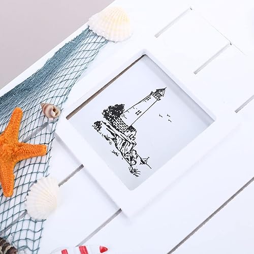 Miniatura 6 de FOMIYES 1 soporte para llaves de pared, cajas organizadoras, ganchos para llaves de casa, llavero de océano, playa, adornos de pared para colgar