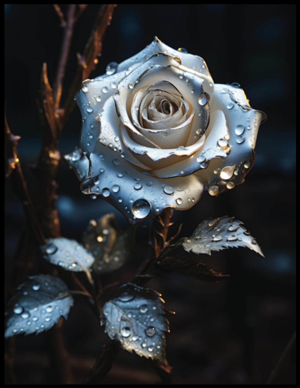 Beautiful And Lonely Rose Design 8 (SKETCHBOOK): Capturing Solitude and Elegance in Art