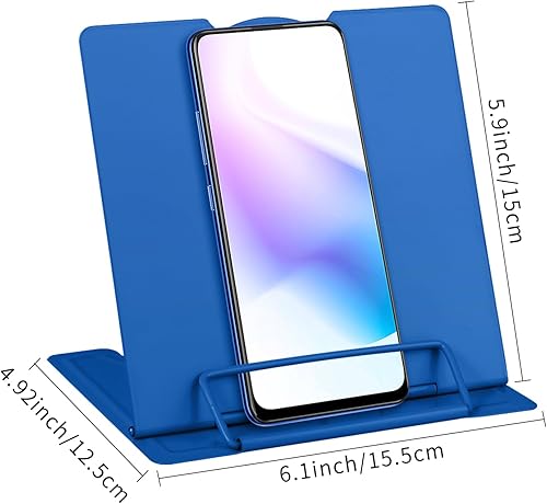 Miniatura 4 de Honagu Soporte y soporte pequeño para libros, soporte de escritorio de metal para lectura manos libres, ajustable para libros de cocina, libros de