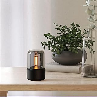 Essential Oil Diffuser 120ml, Mini Kids USB Portable Travel, Aroma Diffuser Humidifier with LED Night Light & Waterless Auto Off for Bedroom, Office, Baby Room (Black)