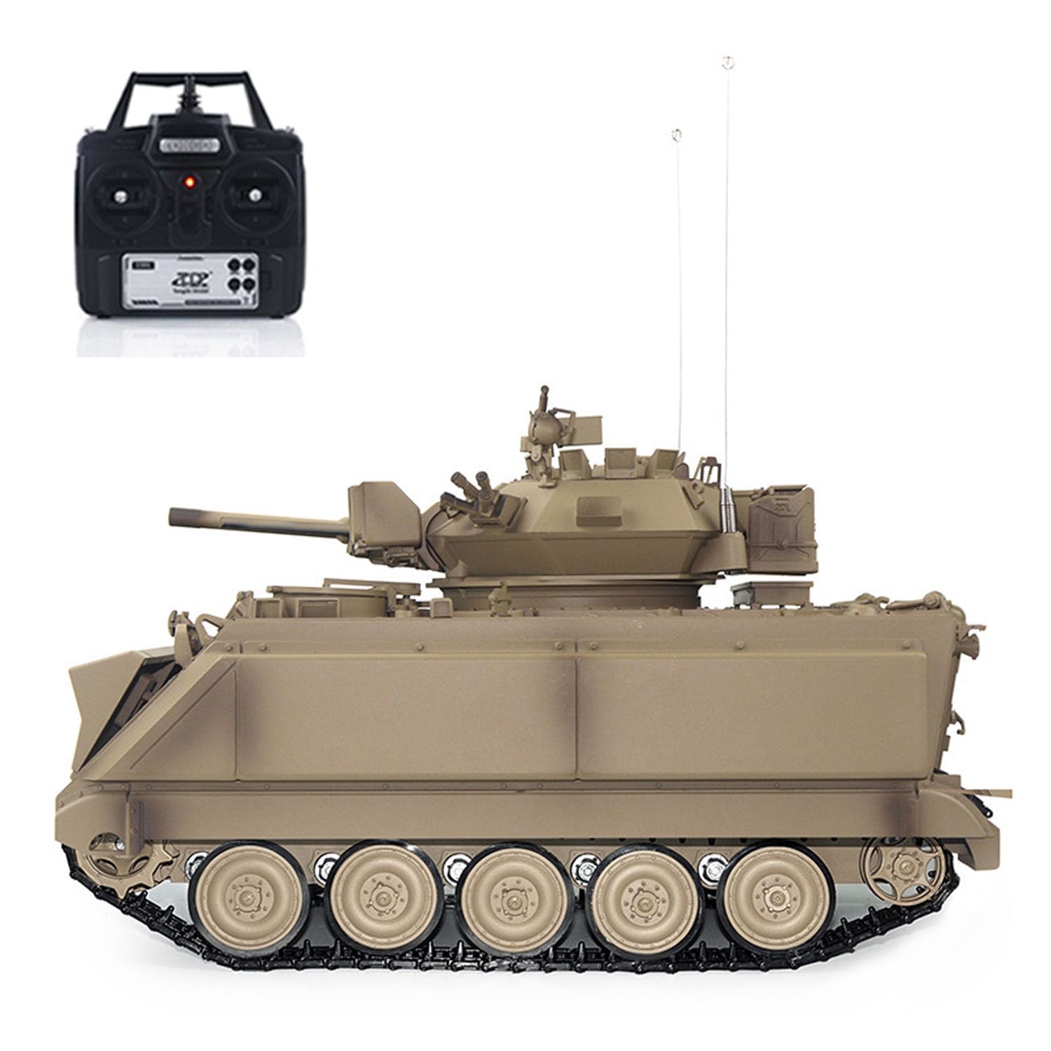 WHEELFUN 1/16 RC Military Tank M2412-A M113A1 MRV 320 Turret Rotating Barrel Recoil Elevated Infrared Drive Wheel Idler Gear Box