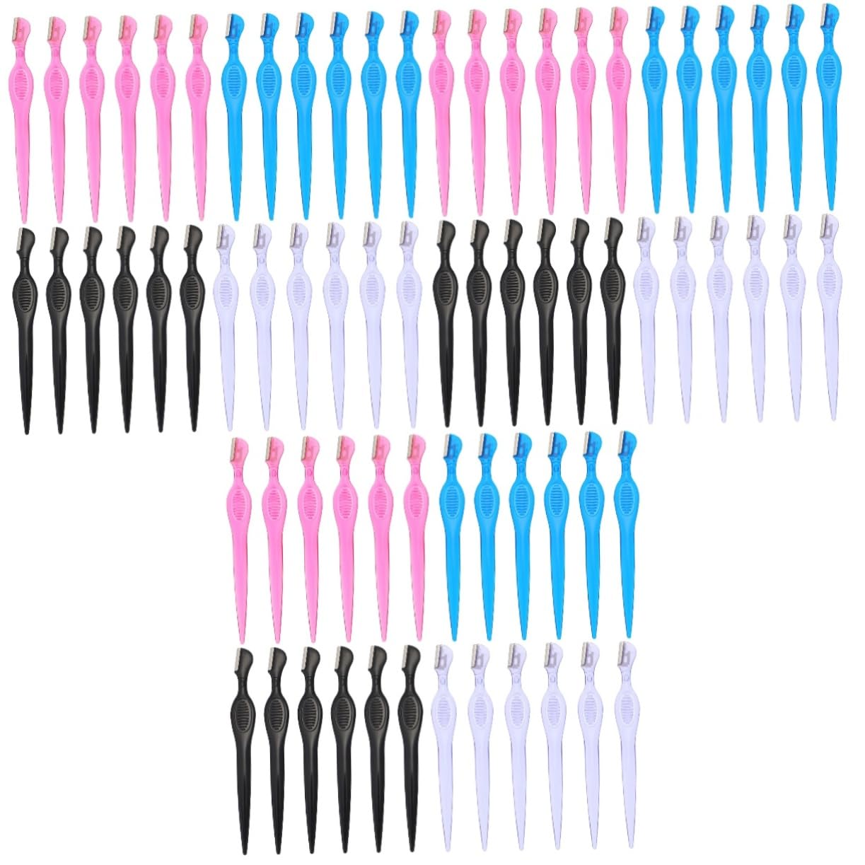 FRCOLOR 72pièces Rasoir à Sourcils Précis Inoxydable Couverture Protectrice Pour Épilation Faciale Et Détails Outil De Beauté Multifonctionnel