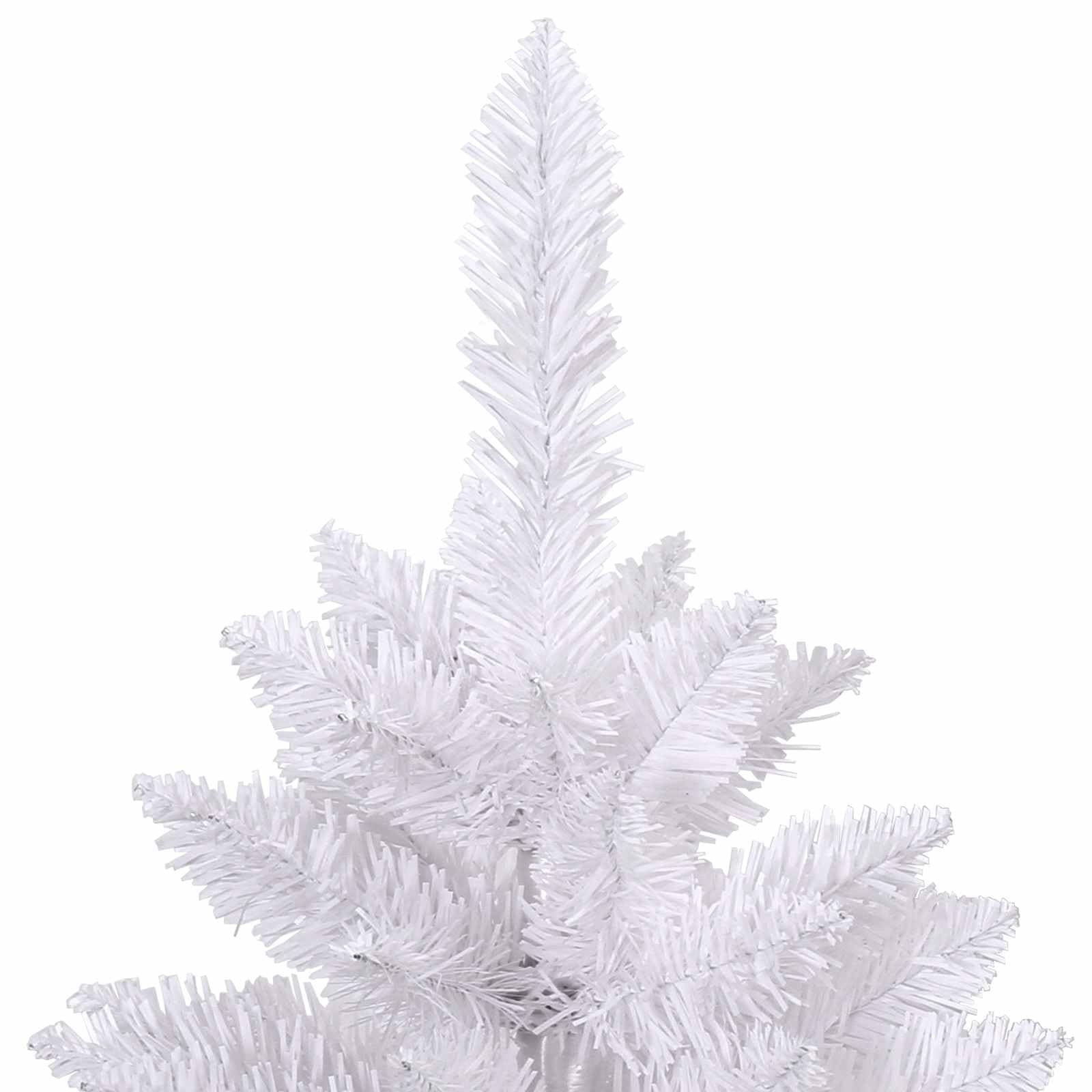 Künstlicher Weihnachtsbaum Weiß 180 cm PVC und Metall, 300 LED Lichterkette USB, lebensechte Spitzen, stabile Struktur für Wohnzimmer, Familie und geschützten Außenbereich