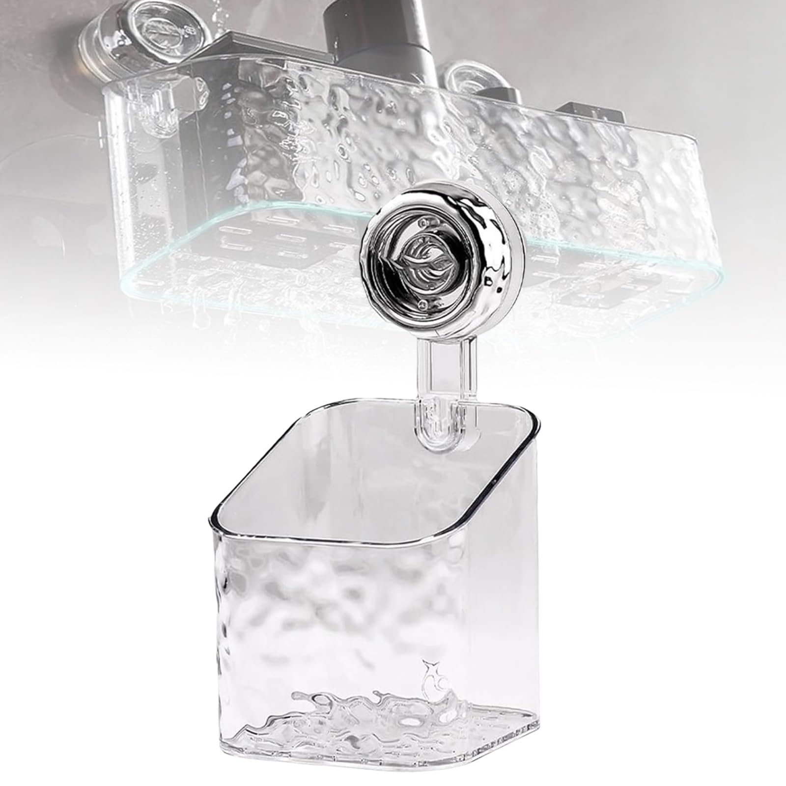 Heykomi Nest Grip Shelf for Bathroom Corrugated Suction Cup Storage Holder No-Drilling Shower Caddy Suction Cup Storage Rack