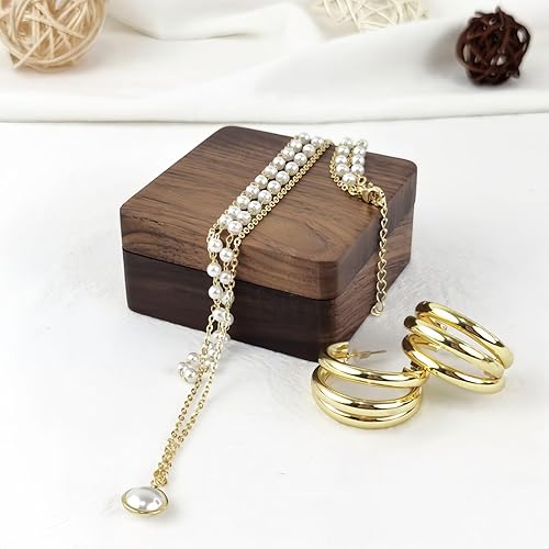 Miniatura 8 de Caja de collar de madera caja de regalo para su caja de collar hombres pequeñas cajas de collar para joyería regalo collar joyas cajas de regalo