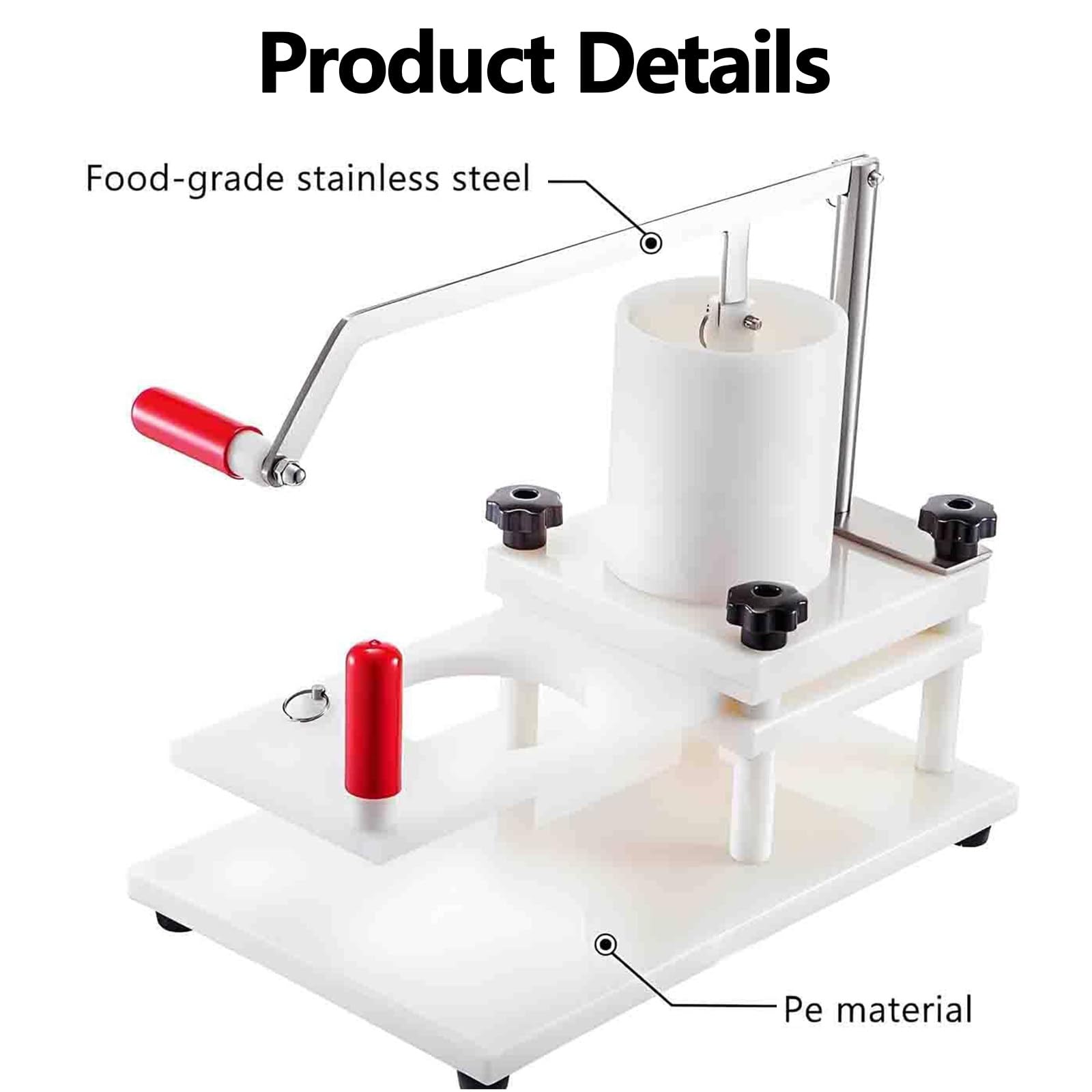 Stampo per hamburger e tortine, 110 mm, con attacco in acciaio inox, per hamburger e ristoranti, ideale per polpette dalla forma perfetta