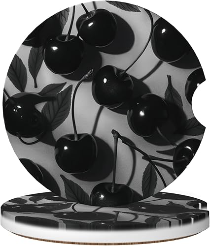 Posavasos absorbentes para portavasos de automóvil, paquete de 2 posavasos universales antideslizantes de cerámica para mujeres y hombres de 2.56