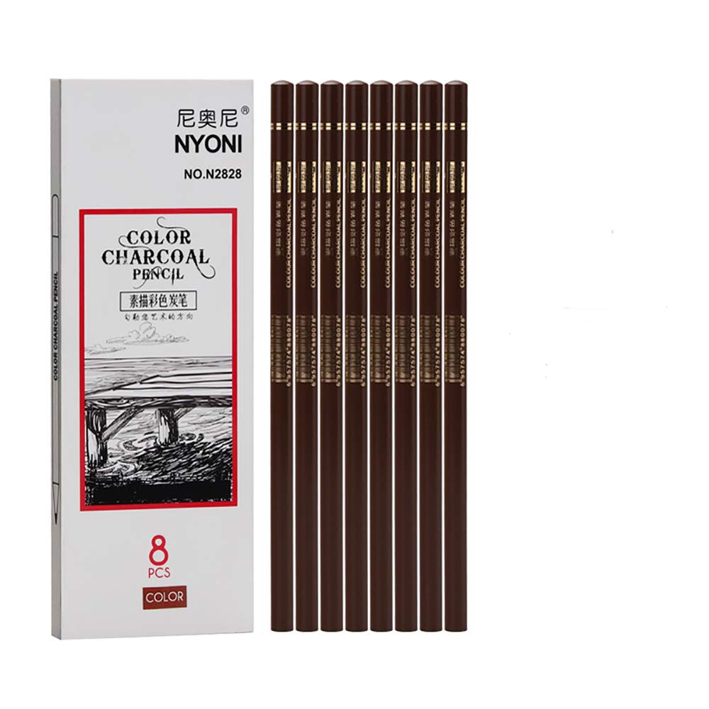 Sketch Color Dark Brown Charcoal, Dark Brown Charcoal, High-Gloss Painting Pen Color Chalk