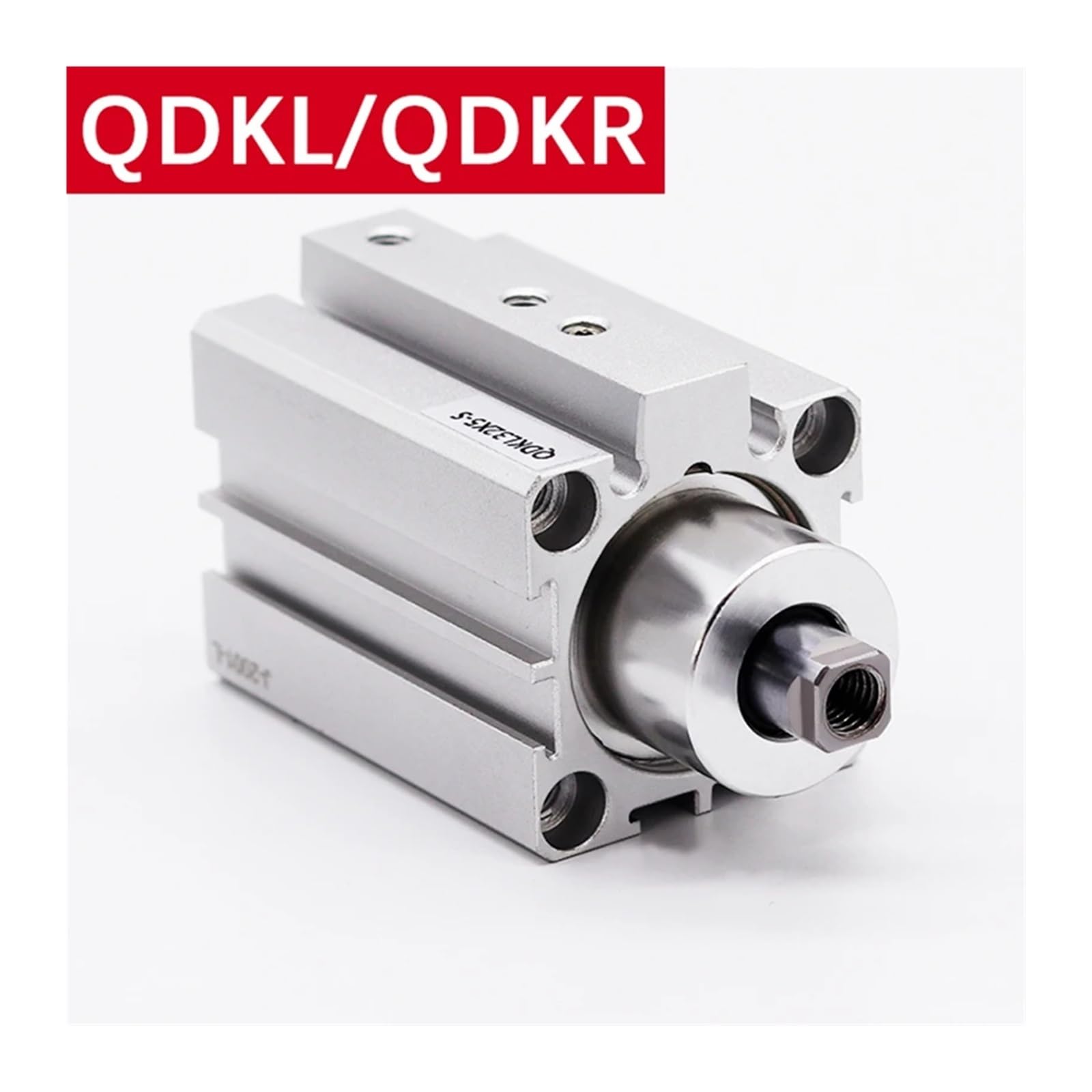 Cilindro de aire neumático doble efecto QDKL QDKR carrera 5 mm for automatización | Cilindro de precisión de doble efecto for sujeción horizontal. Aleación de aluminio, diámetro de 20-40 mm.