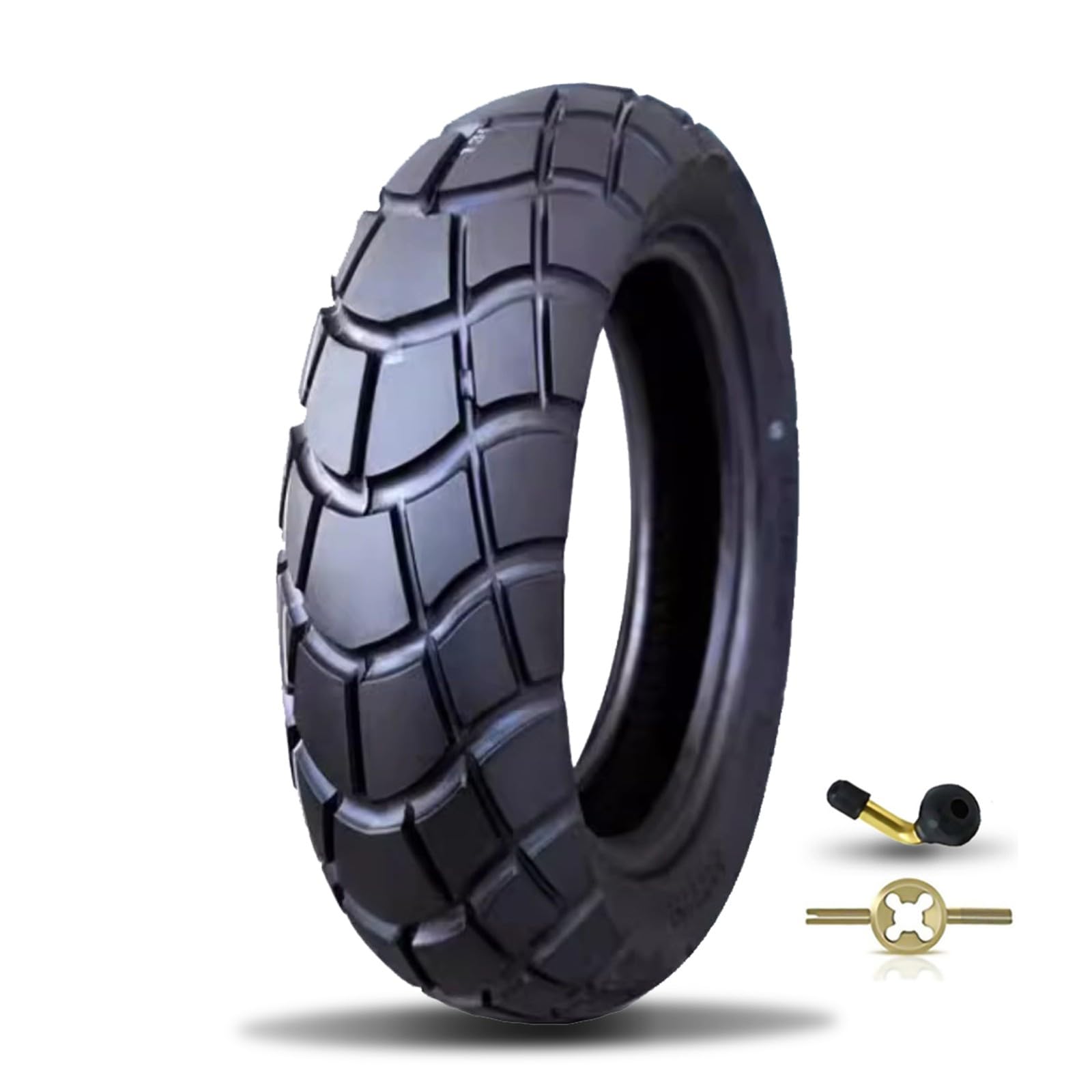 130/70-12 Reifen für Roller/Moped, 6 P.R, 280 kPa, max. Tragfähigkeit: 260 kg, 62 l, 130/70/12 Schlauchlos, rutschfeste Lauffläche, verschleißfestes Offroad-Profil