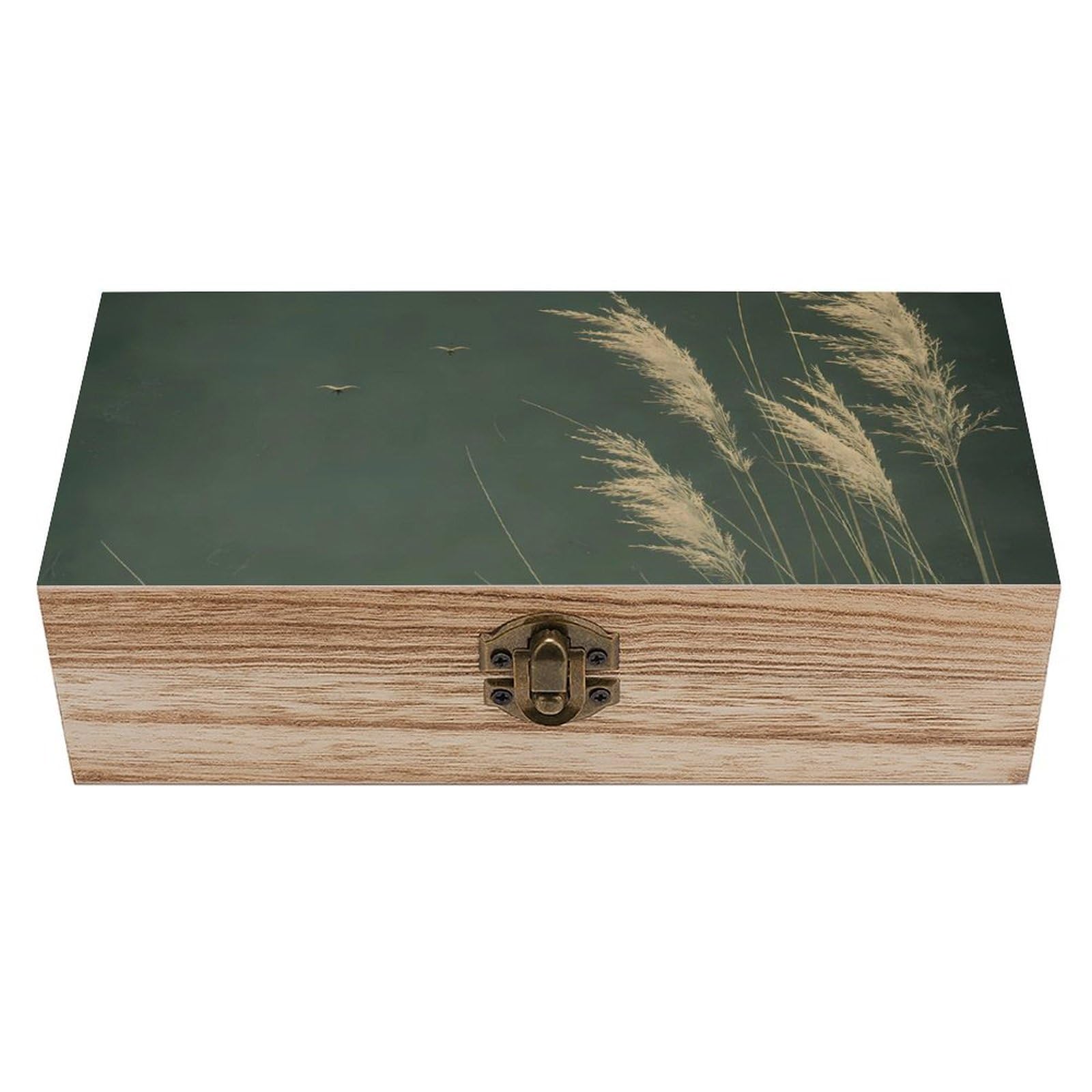 HLBSDM Weeds And Bees Moon Wooden Storage Box