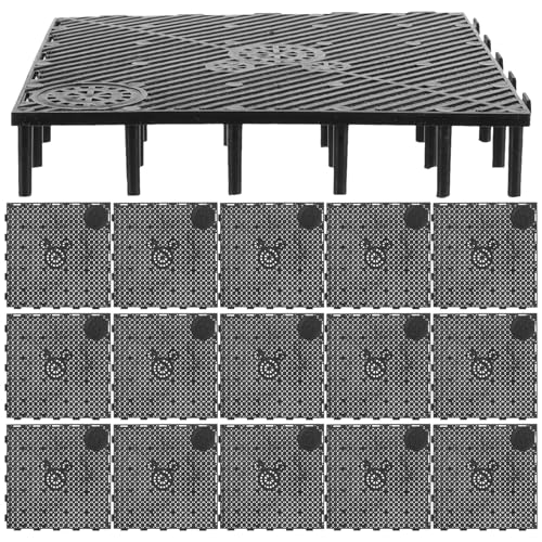 TEHAUX 20pcs Aquarium Undergravel, Undergravel Filter Aquarium Divider Tank Fish Tank Bottom Plate PVC Splicing Clapboard Bottom Fish Divider Stand for DIY Filtration in Aquascaping