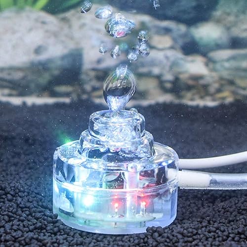 Miniatura 4 de Colorido gradiente incluso salida de aire bajo el agua burbuja tanque de peces luz LED, luz sumergible, impermeable para tanque de peces