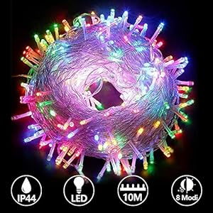 Hengda Lichterkette, Weihnachtslichterkette,Warmweiß, Innen und Außen, Wasserdicht, Deko Beleuchtung für Weihnachten, Kinderzimmer,Party, Hochzeit, Geburtstag, Balkon, Garten