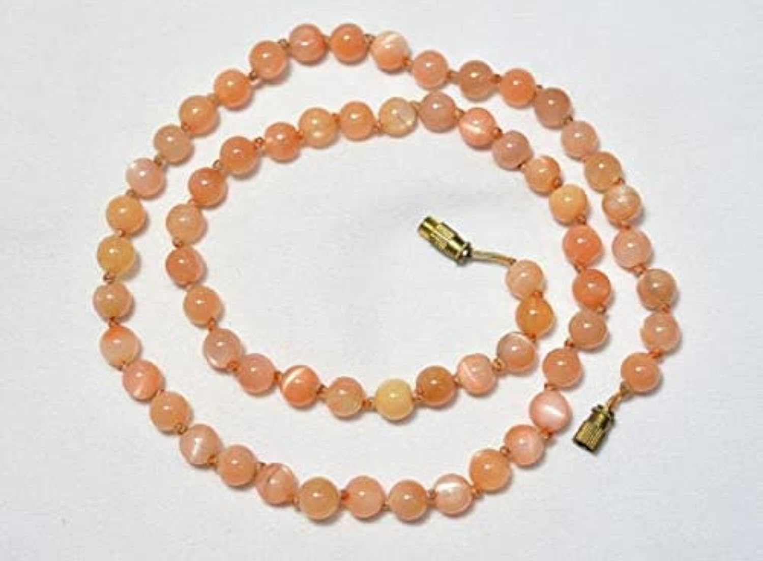 Cuentas de piedra luna de 7mm con pulido liso espejo para engarzar collares duraderos y finos