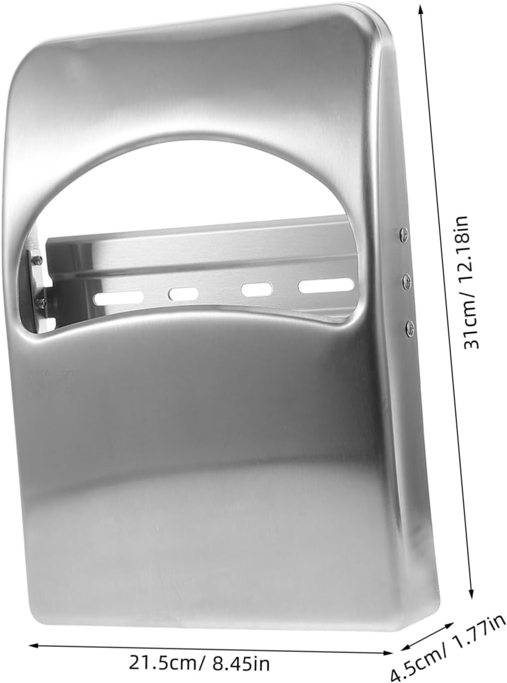 Unomor Commercial Restroom Seat Cover Dispenser Wall-Mounted Stainless Steel Half Fold Modern Look Hospital School Friendly