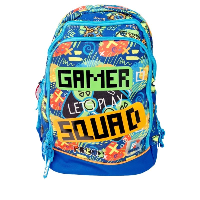 Tinta Unita Zaino Scuola Young People Boy Gamer + omaggio pallone da calcio elementare