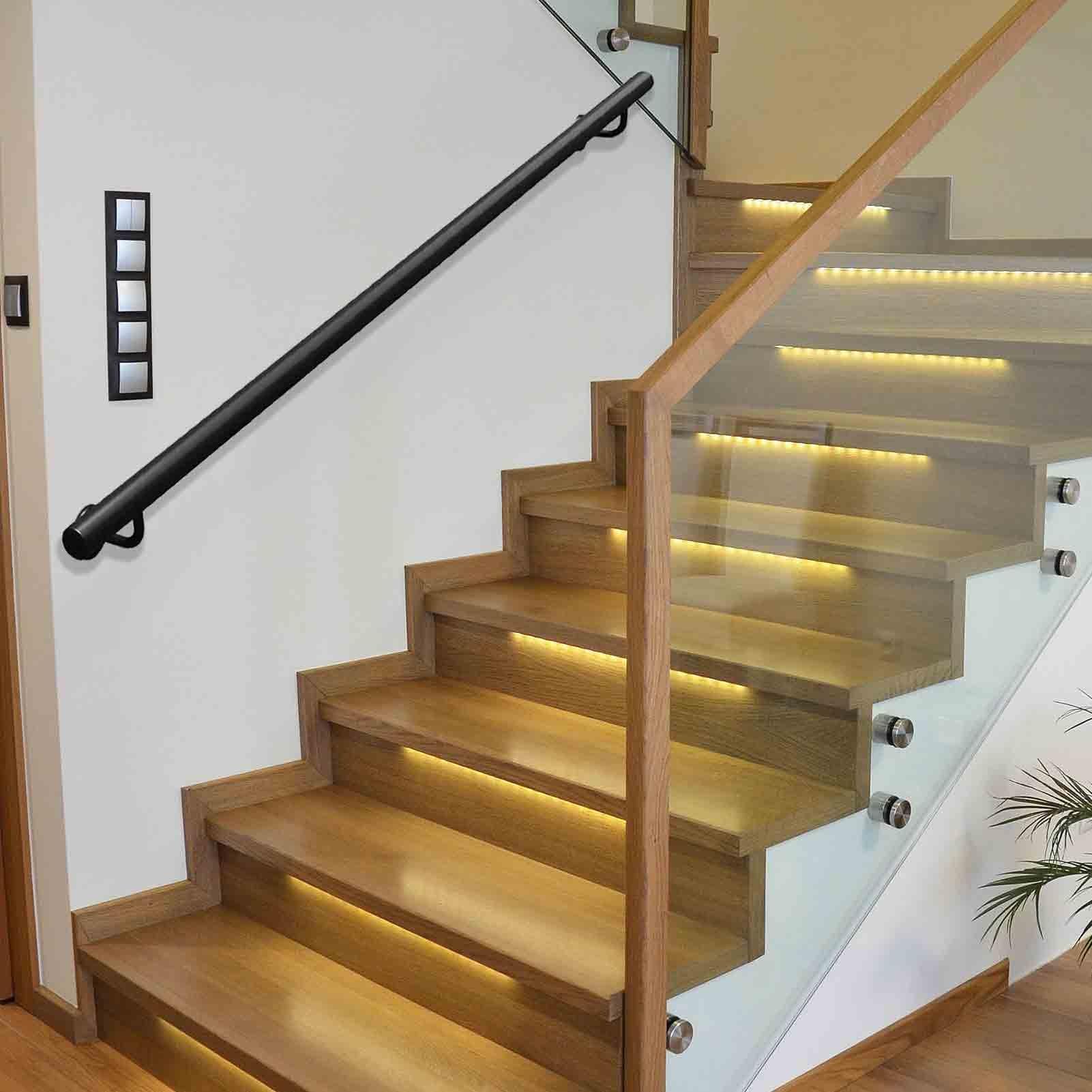 Rampe d'escalier kit en fer forgé de 3,5m pour escaliers intérieurs