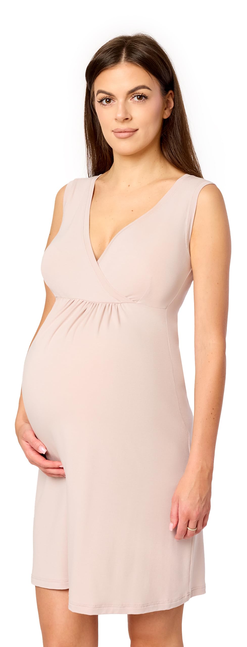 Merry Style Nachthemd Damen Schwangerschaft aus Viskose Petticoat Stillnachthemd Elegante Nachtwäsche Damen, Leicht, Atmungsaktiv und Hautfreundlich MS10-467