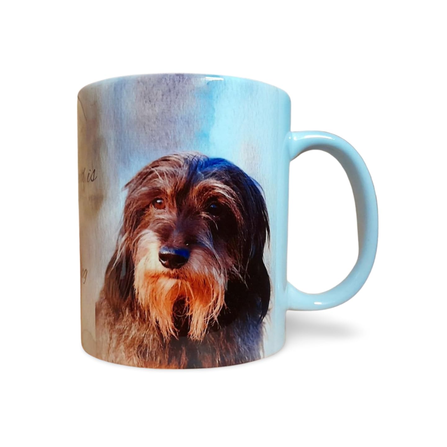 Wire Haired Dachshund Dog Coffee Mug, 11oz 325ml Tea Cup, Original Design