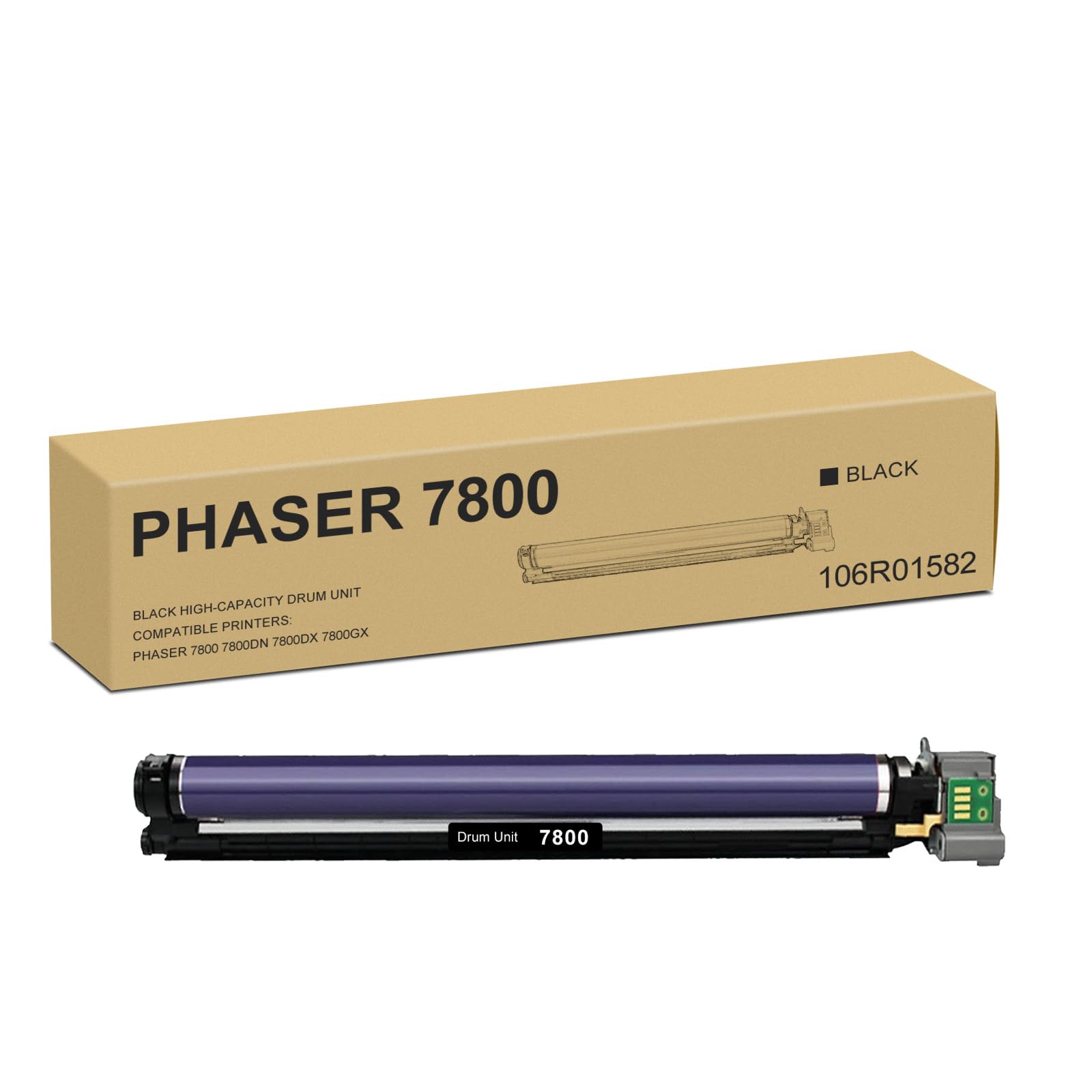 7800 Drum Unit Compatible for Xerox 106R01582 Imaging Unit (NO Toner) for Xerox Phaser 7800 7800DN 7800DX 7800GX Printer, 1 Pack