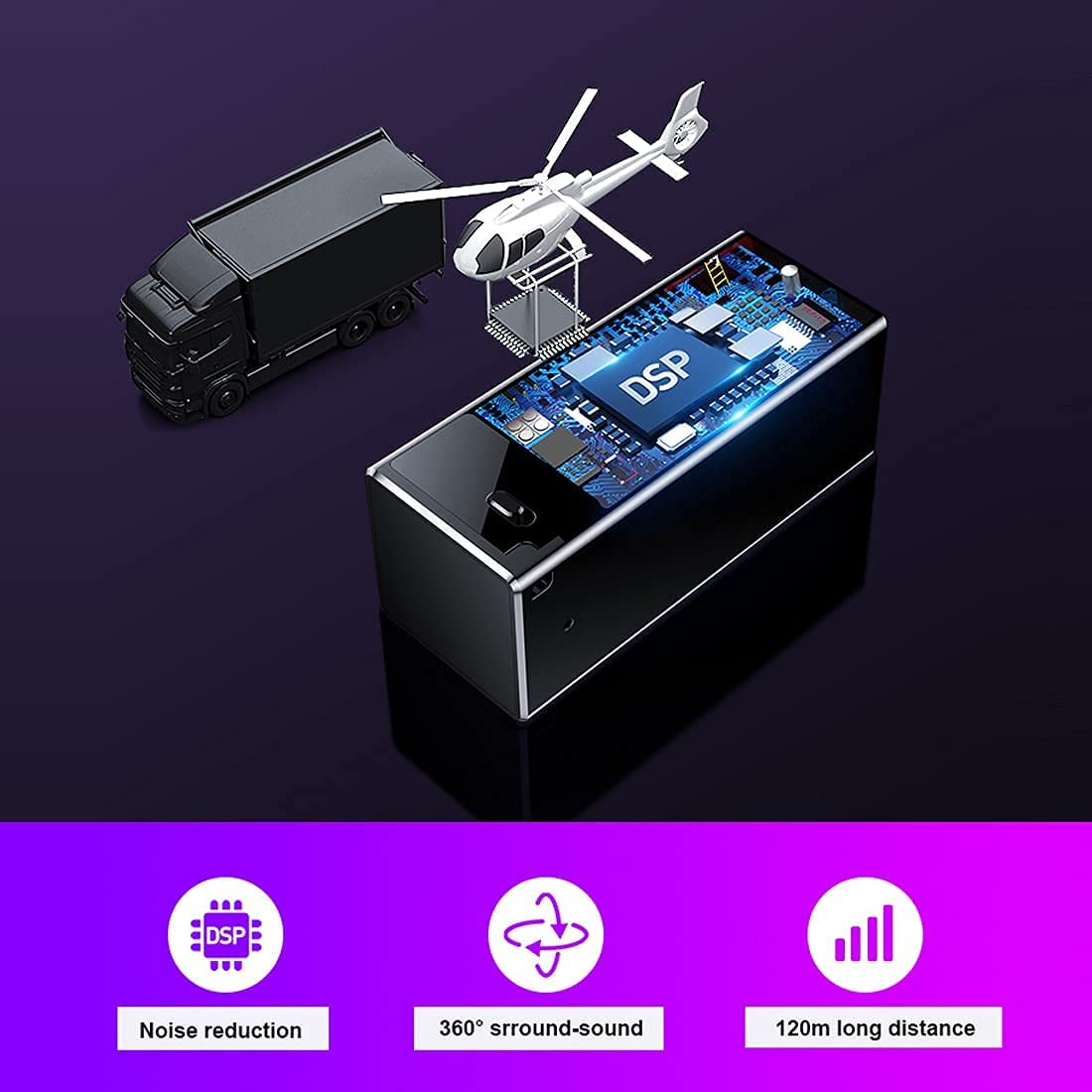 MAYUMI Audio Records for Home/Office/Class/Interviews/Car | Continuous Recording up to 15 Days with Single Charge, MP3 | 32GB Voice Activated Recorder with The Longest Battery Life 4