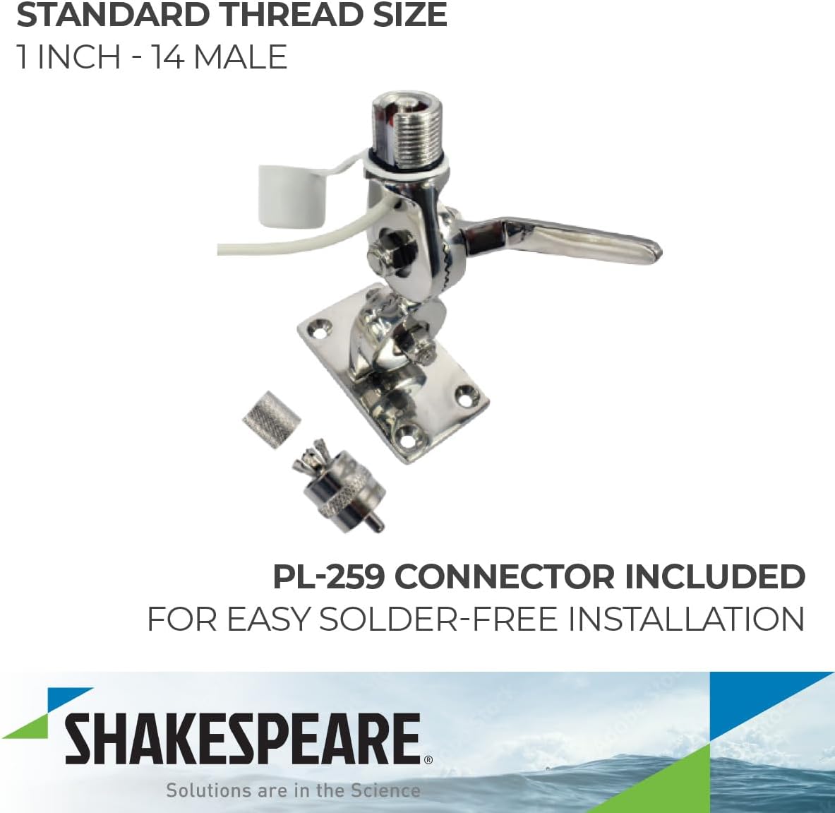 Shakespeare QCM-S QuickConnect Stainless Steel Mount