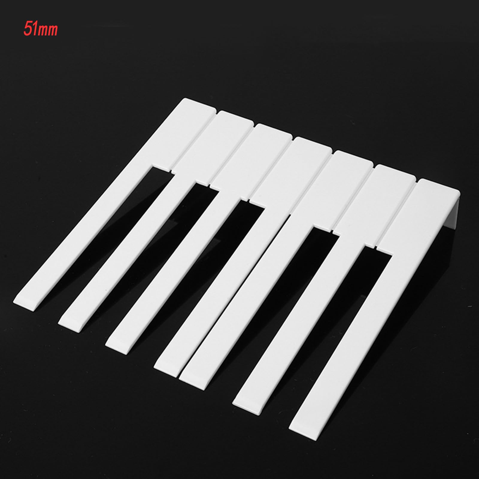 Kit complet de réparation de touches de piano blanches et noires avec façade pour piano universel de remplacement (52 touches blanches Kit complet de réparation de touches de piano blanches et noires avec façade pour piano universel de remplacement (52 touches blanches